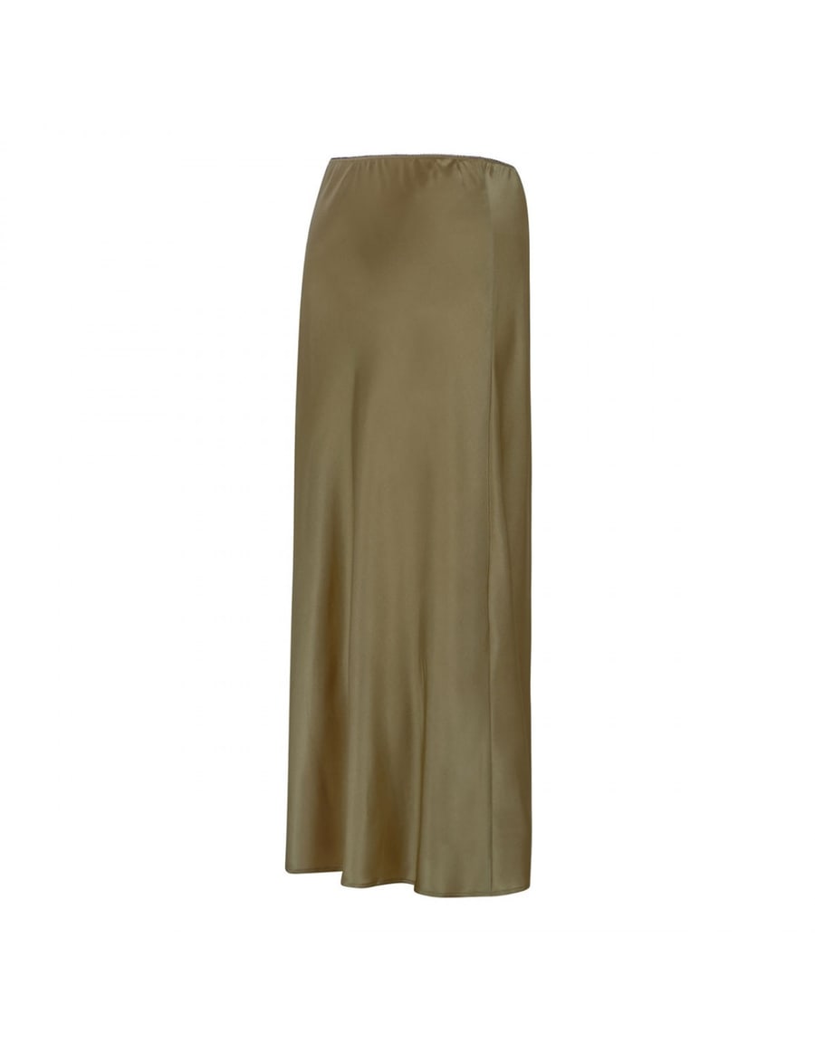 LE NOIR Silk midi skirt, view 3