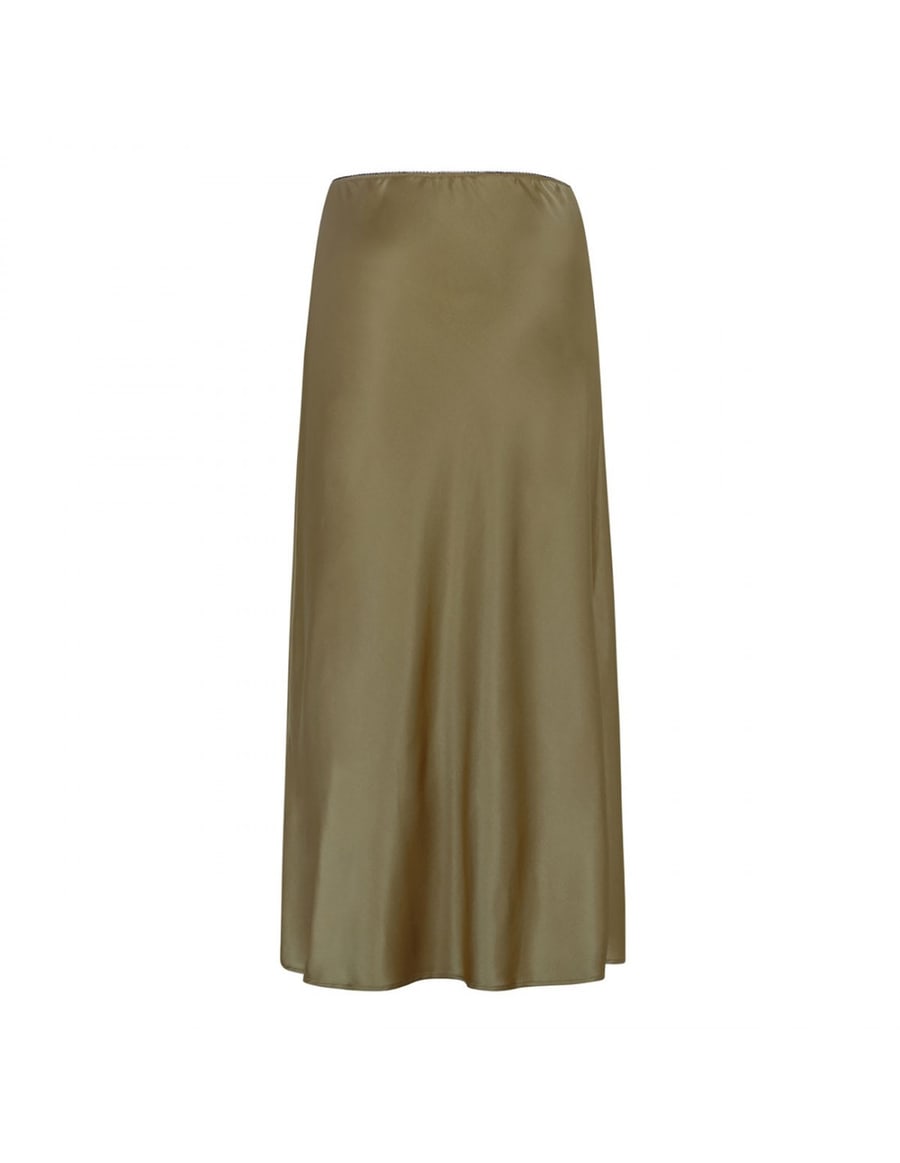 LE NOIR Silk midi skirt, view 4