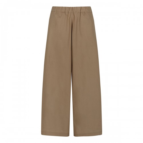 LE NOIR Tobacco cotton wide leg pants