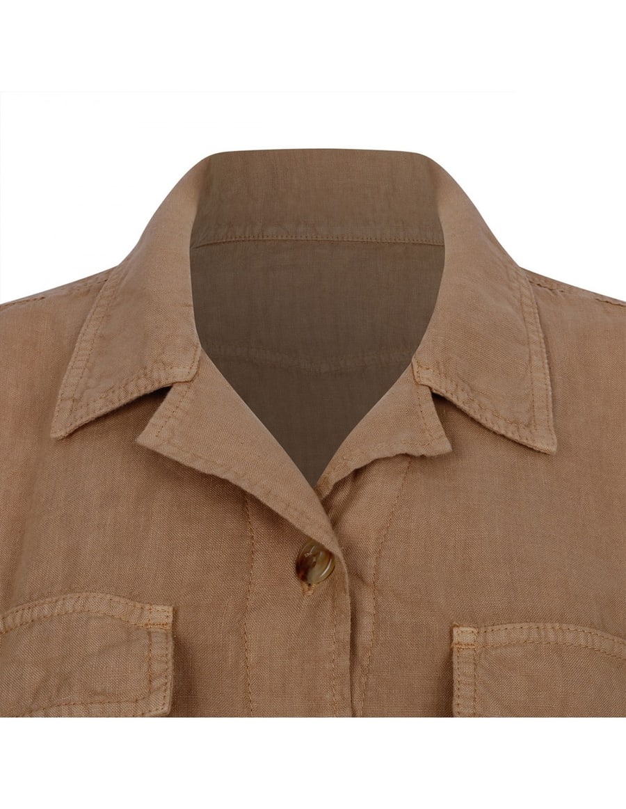 FORTELA Linen military shirt, view 4