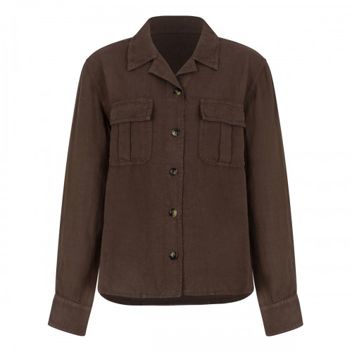 FORTELA Bia linen military shirt