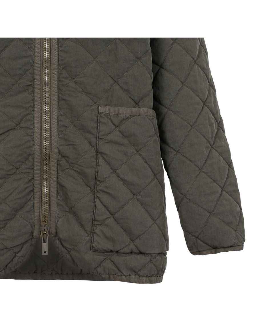 Golden Goose Olive green quilted jacket, view 5