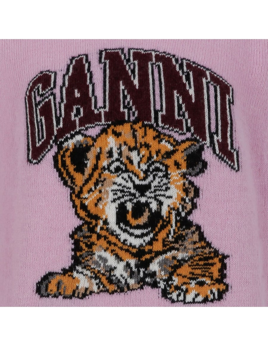 Ganni Graphic wool sweater, view 5