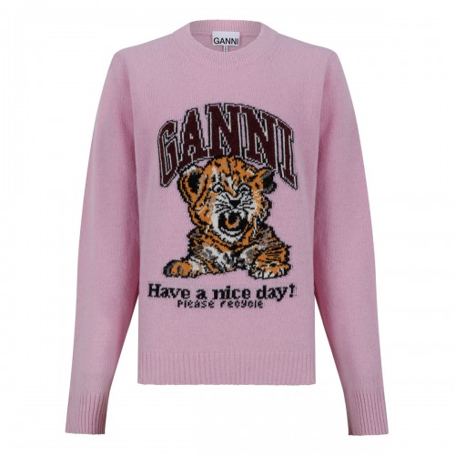 Ganni Graphic wool sweater