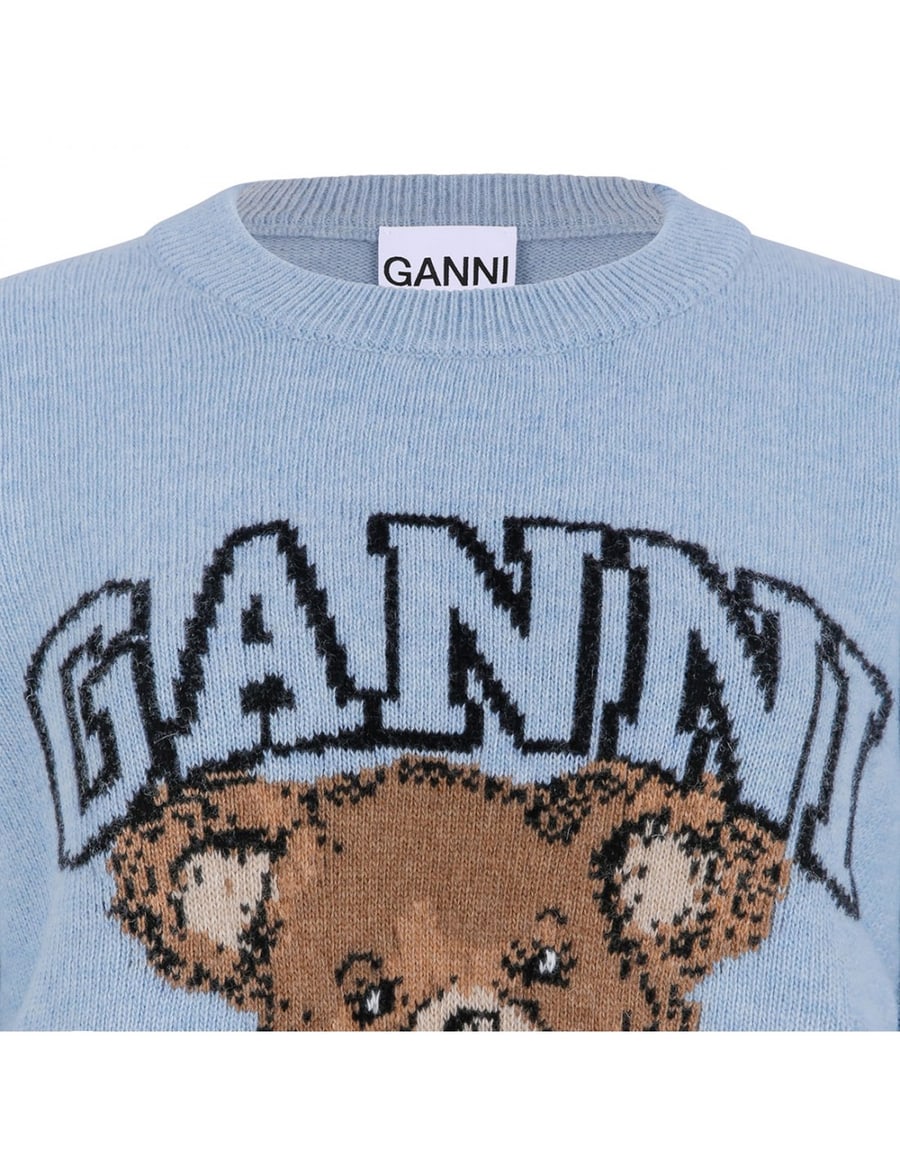 Ganni Graphic wool sweater, view 4