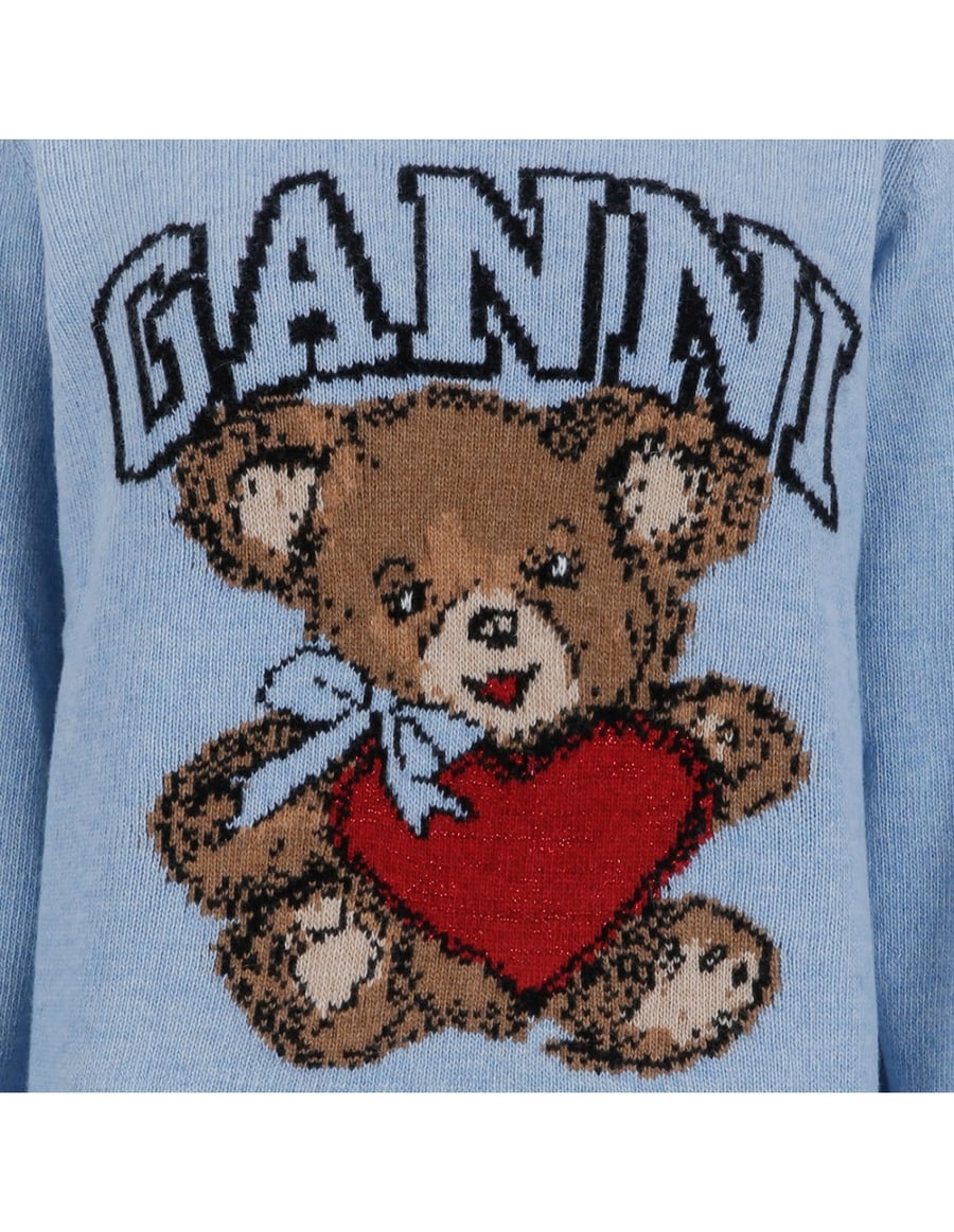 Ganni Graphic wool sweater, view 5