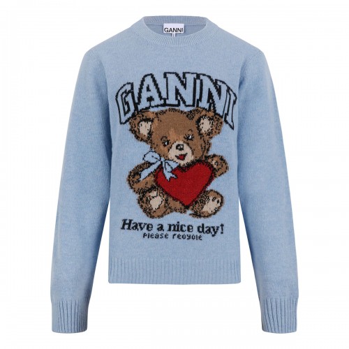 Ganni Graphic wool sweater