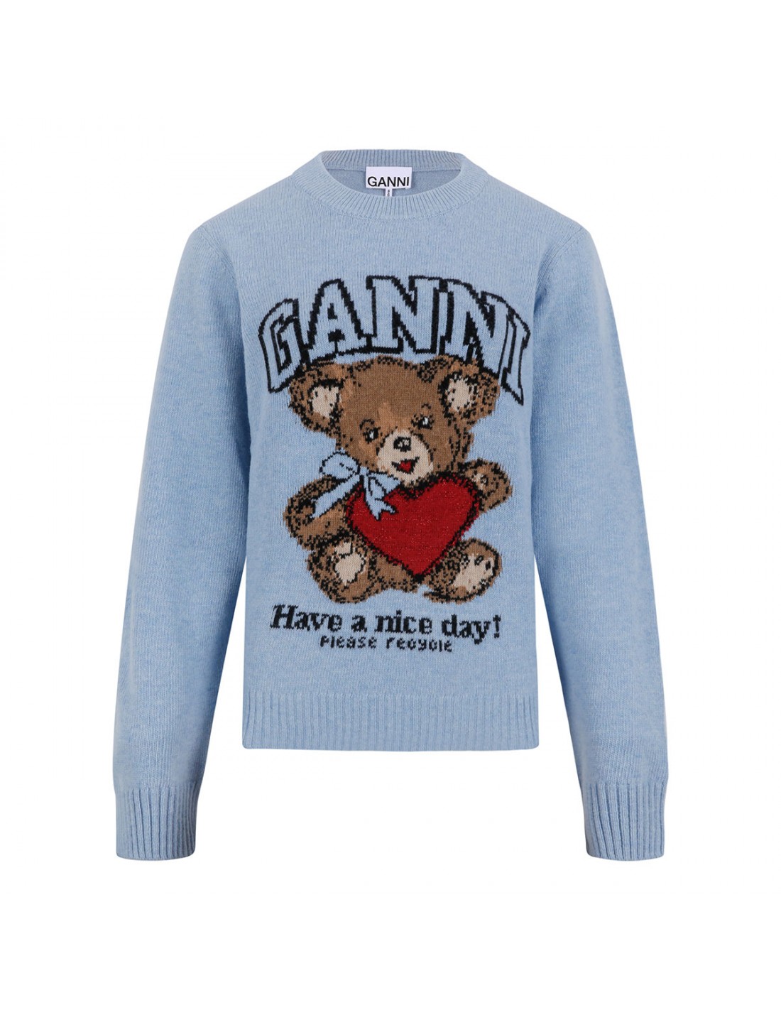 Ganni Graphic wool sweater, view 2