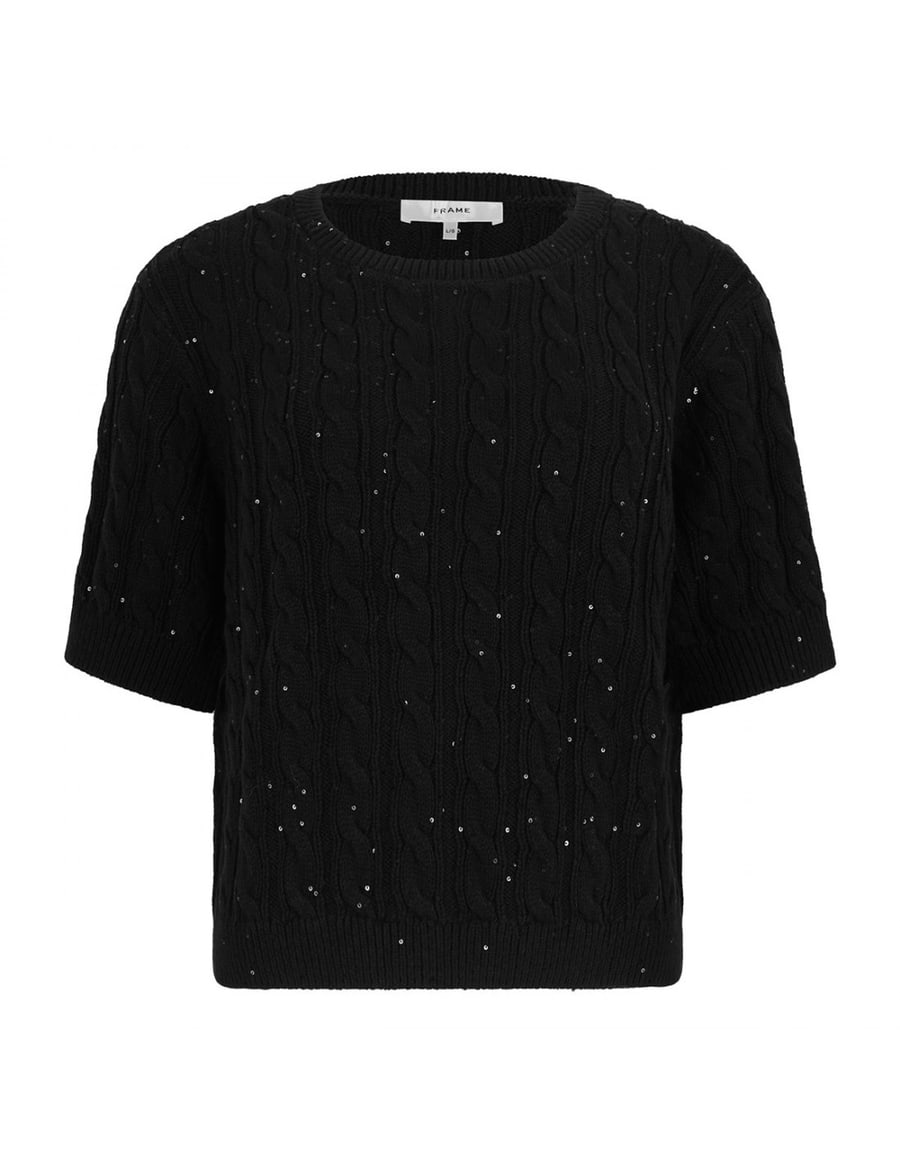 FRAME The Sequin Gathered sweater, view 2