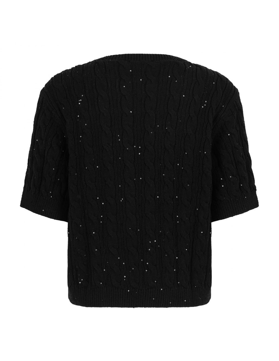 FRAME The Sequin Gathered sweater, view 3