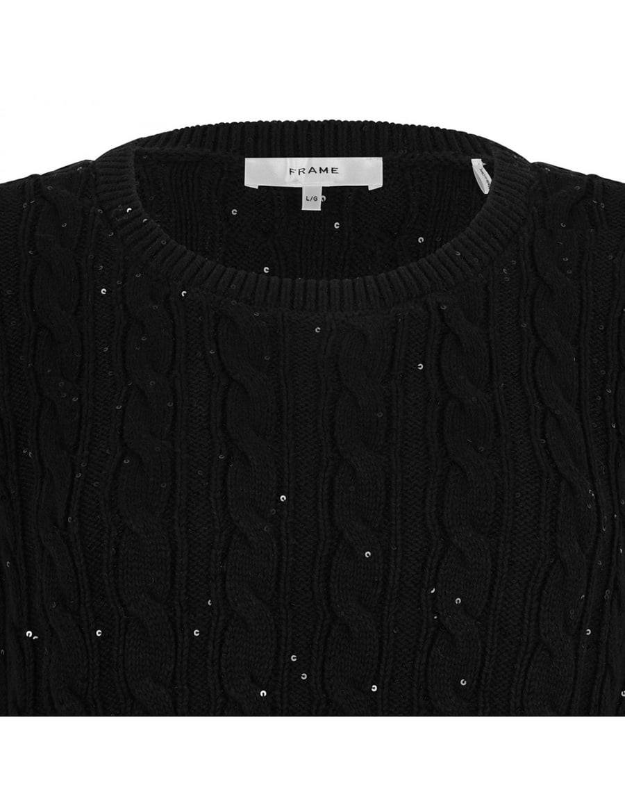 FRAME The Sequin Gathered sweater, view 4