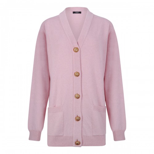 Balmain Pink eco-cashmere cardigan