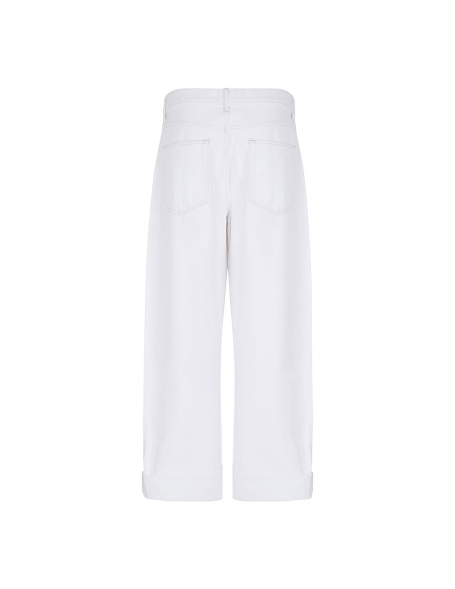 FRAME The Bubble white jeans, view 4