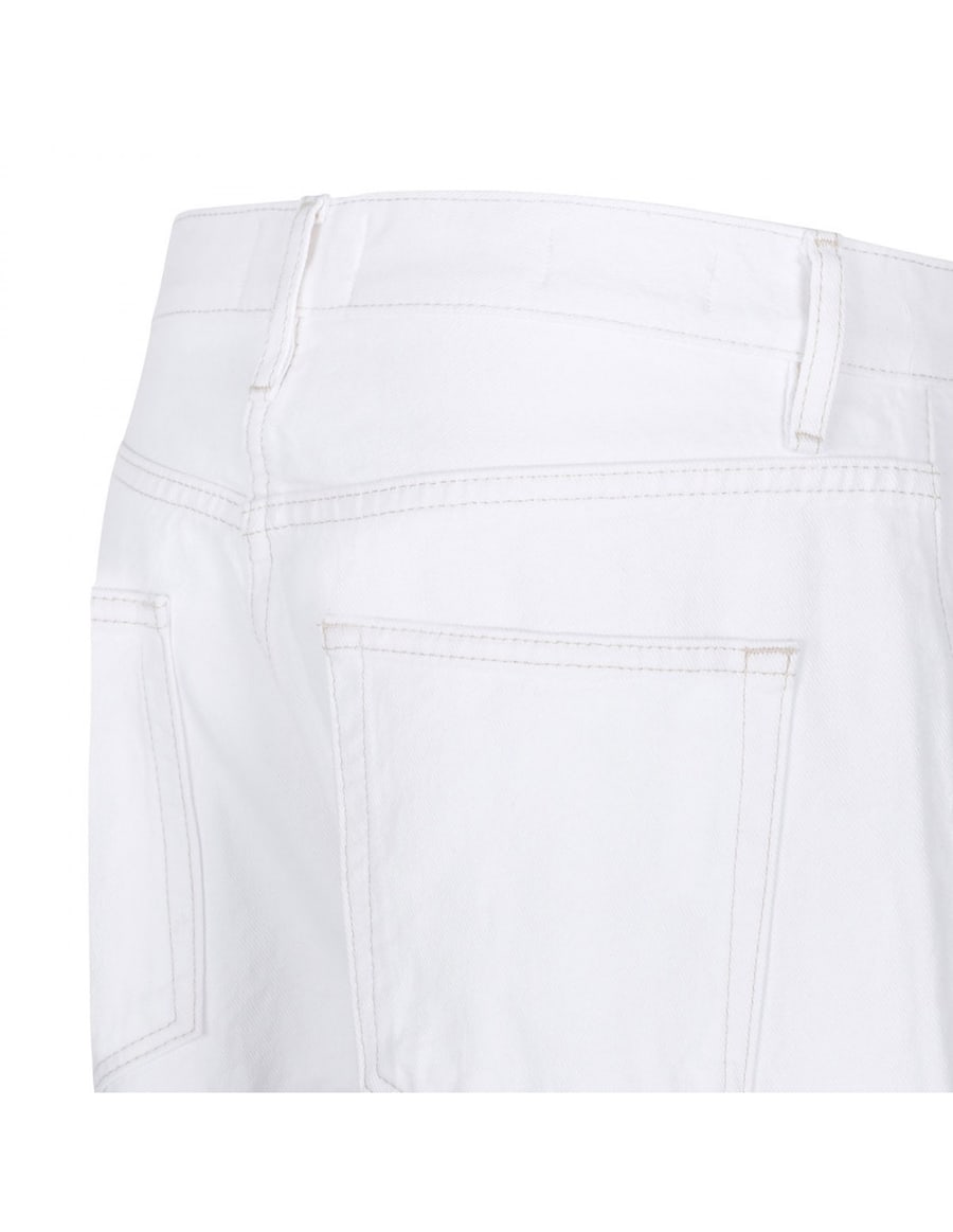 FRAME The Bubble white jeans, view 5