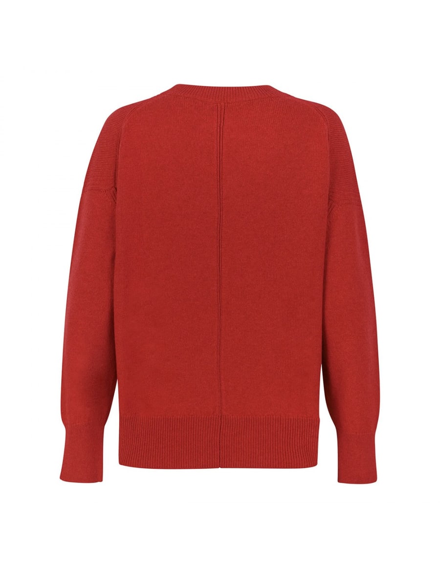BARRIE Red cashmere sweater, view 3