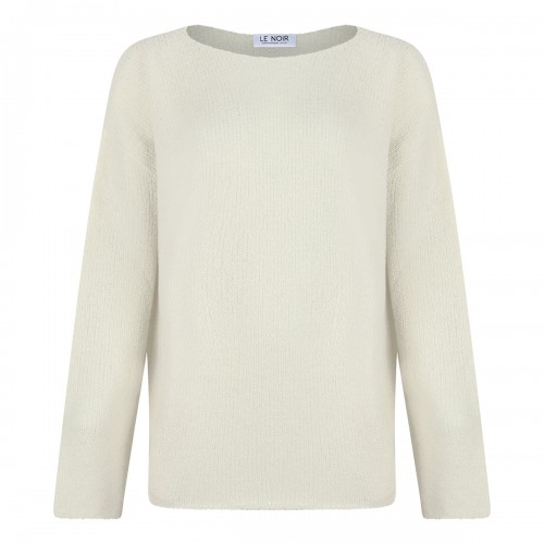 LE NOIR White virgin wool blend sweater