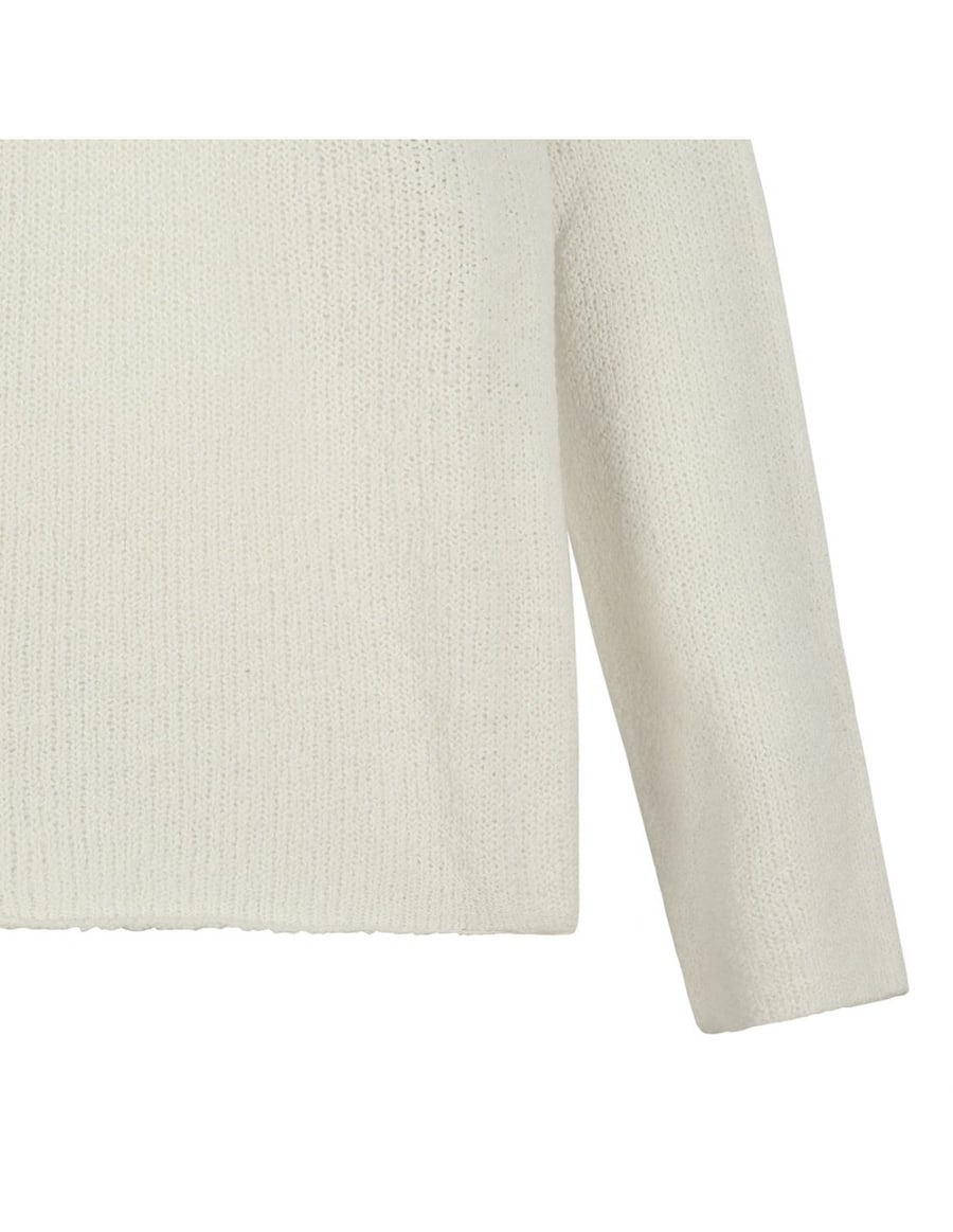 LE NOIR White virgin wool blend sweater, view 5