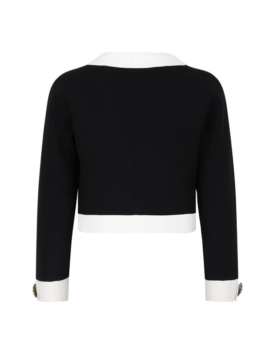 Valentino Garavani Black virgin wool blend cardigan, view 3