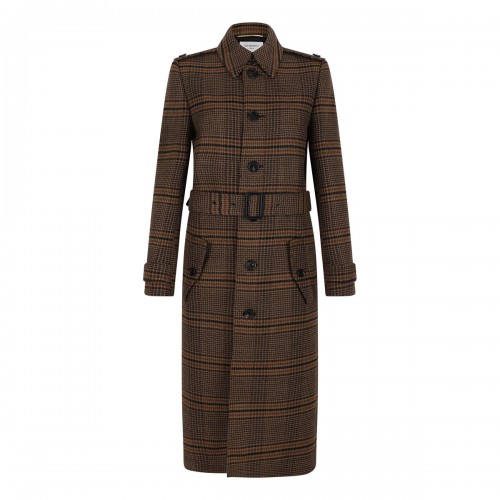 Saint Laurent Prince of Wales long coat