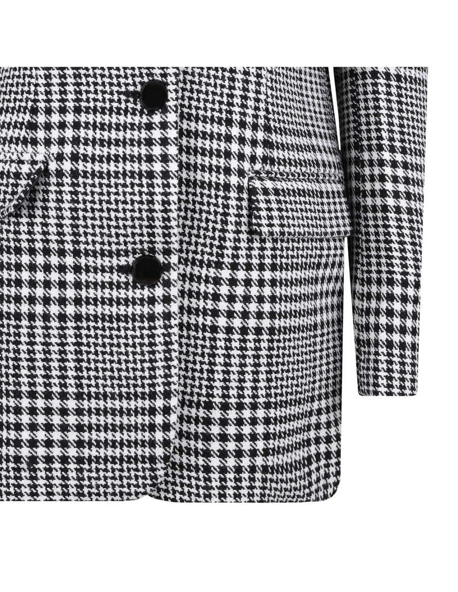 self-portrait Houndstooth wool blend blazer, view 5
