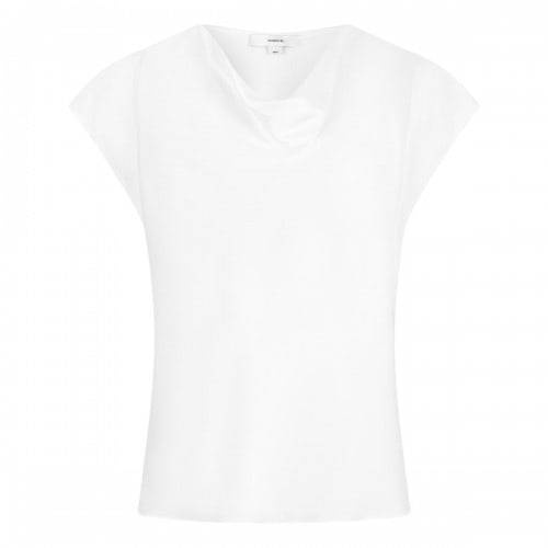 VINCE Silk cowl-neck blouse