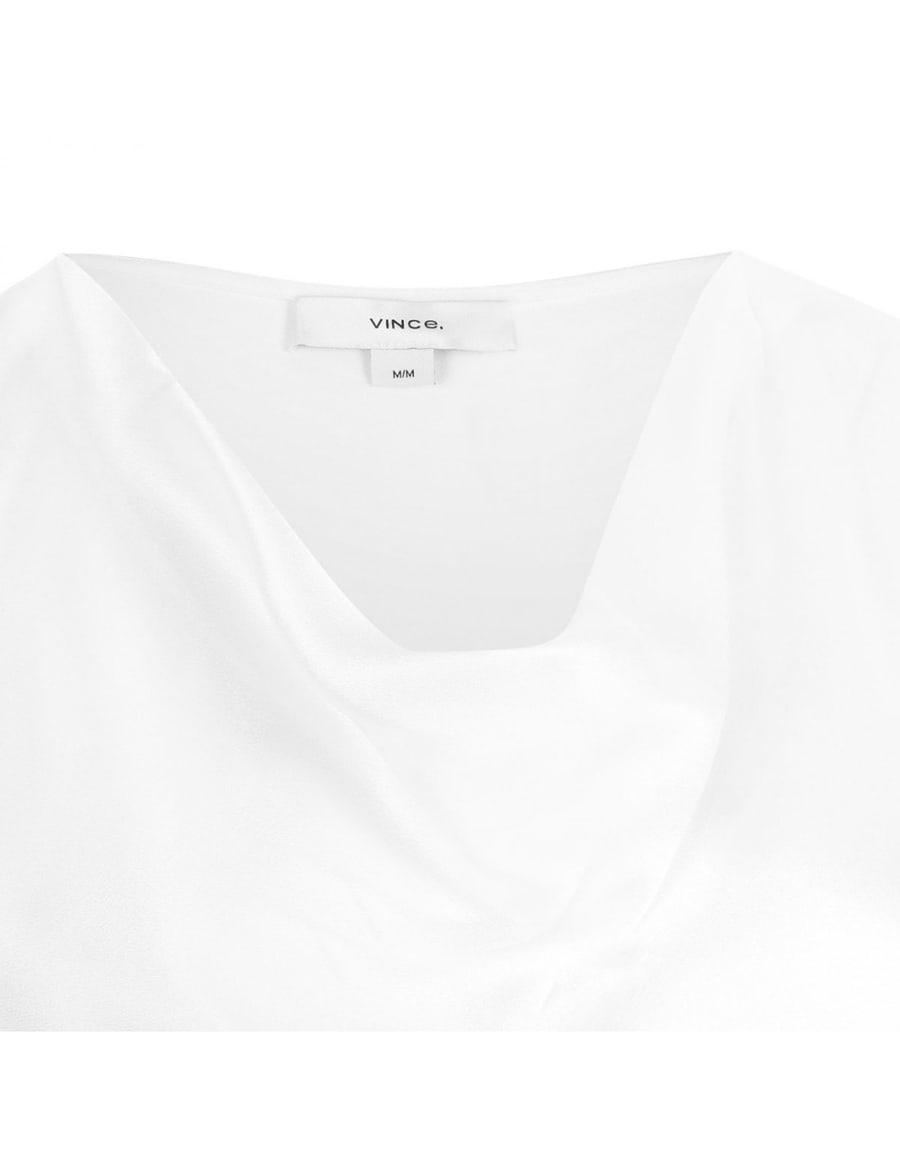 VINCE Silk cowl-neck blouse, view 4