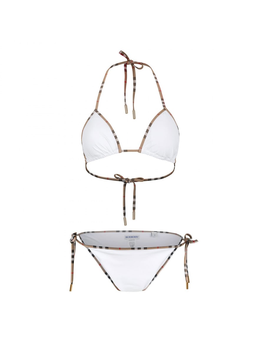Burberry Check trim bikini set, view 2