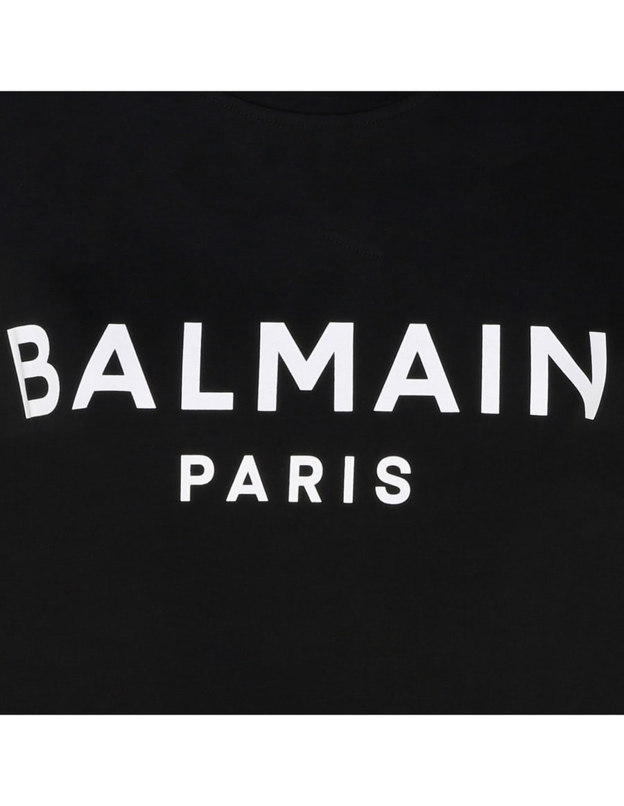 Balmain Buttoned black T-shirt, view 5