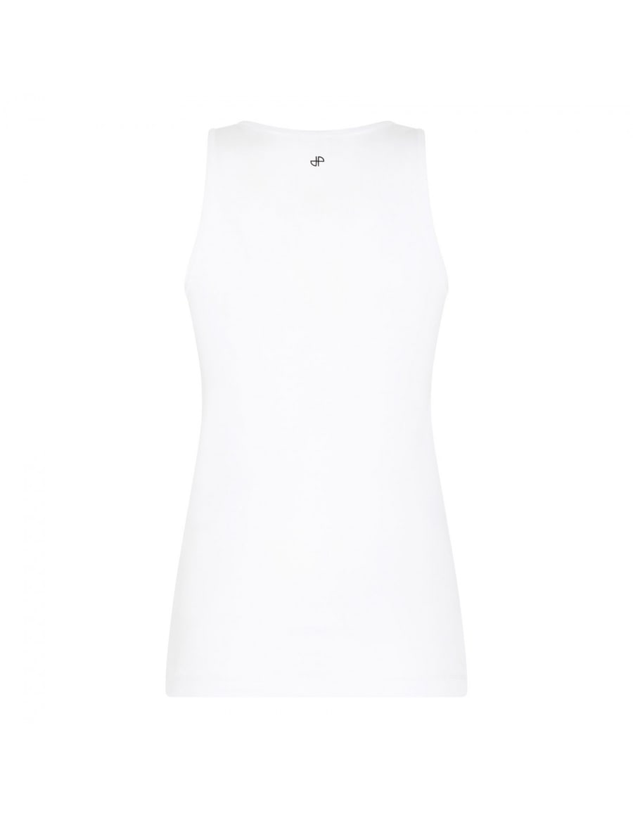 PATOU Logo white tank top, view 3