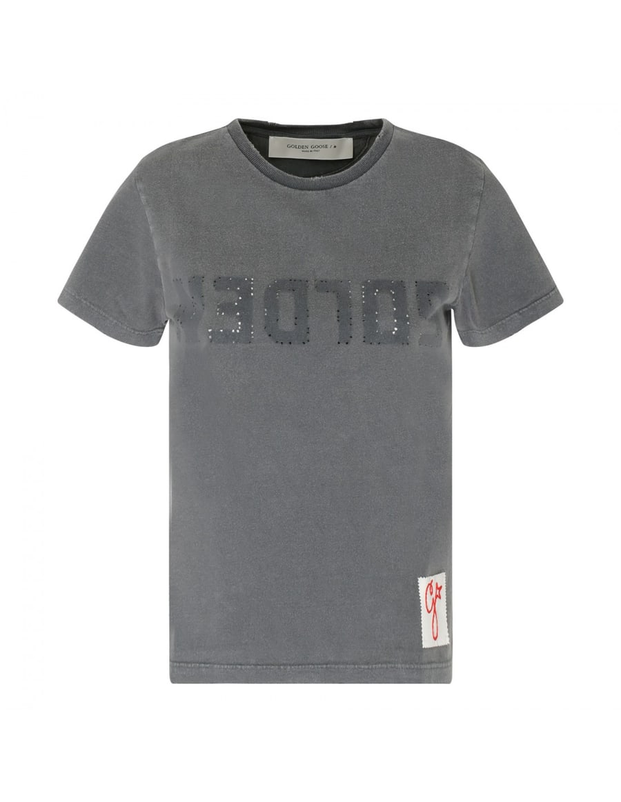 Golden Goose Logo gray T-shirt, view 2