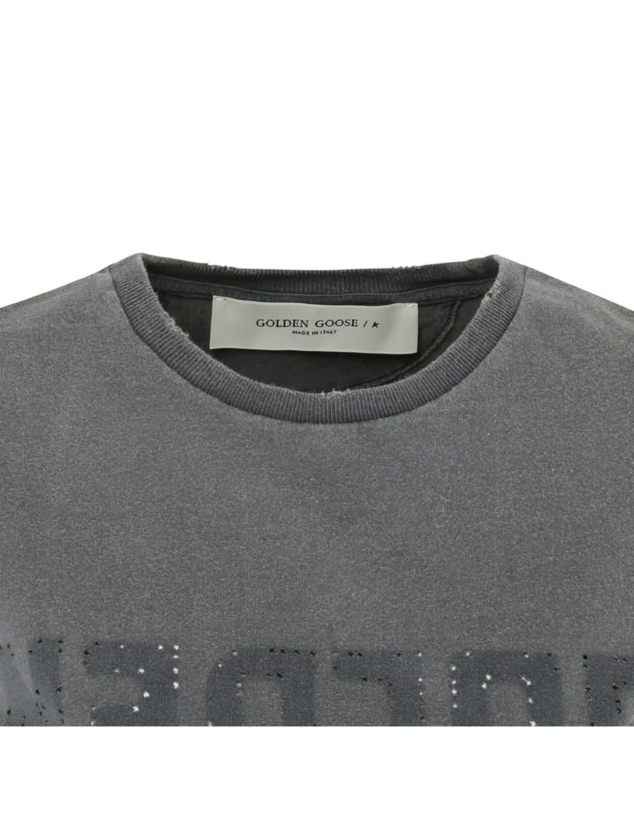 Golden Goose Logo gray T-shirt, view 4