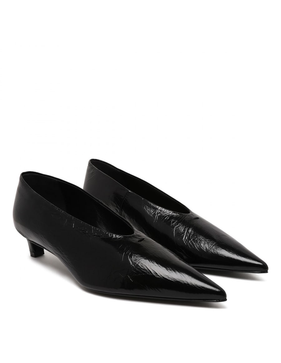Jil Sander Black leather pumps, view 3