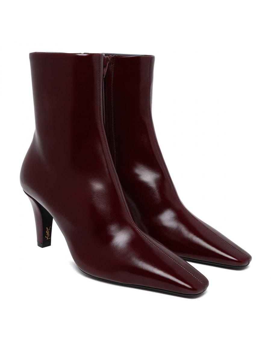 Saint Laurent Jill 75 leather booties, view 4
