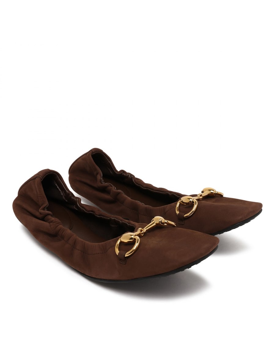 Gucci Prima nubuck ballerinas, view 3