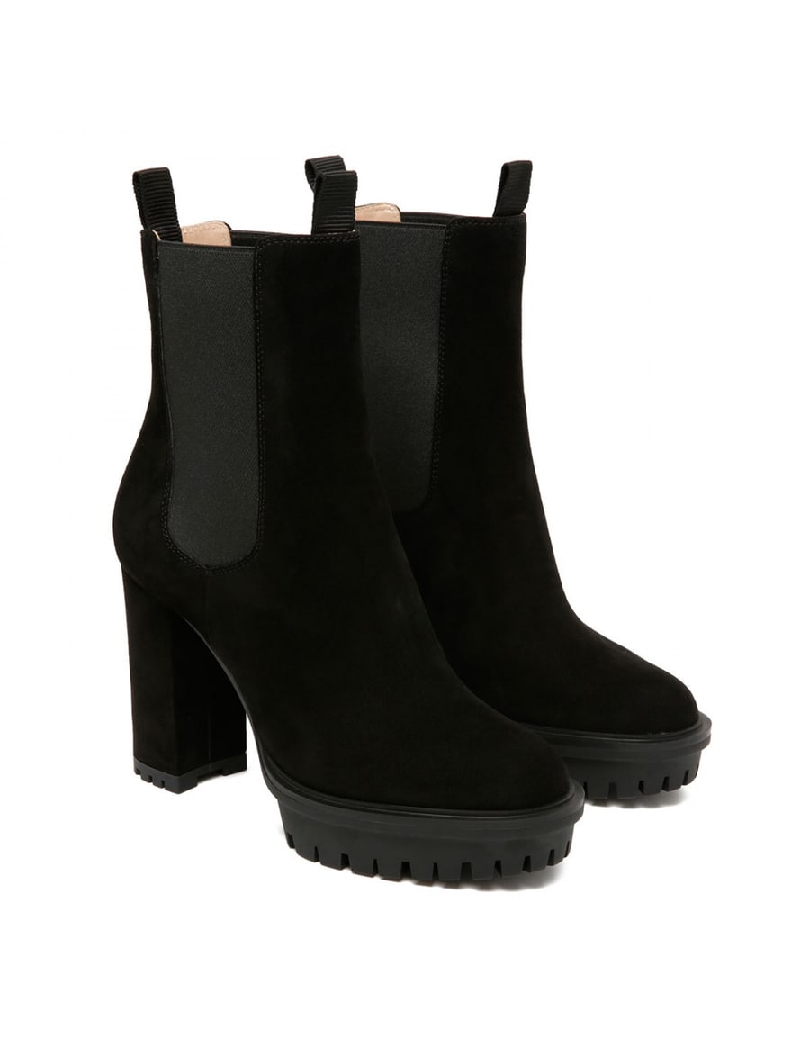 GIANVITO ROSSI Barry suede 100 booties, view 4