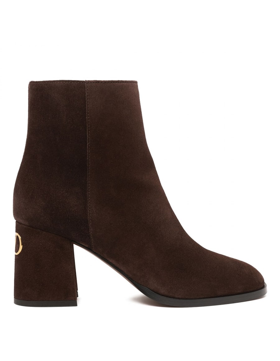 Valentino Garavani Fawcette 75 suede booties, view 2