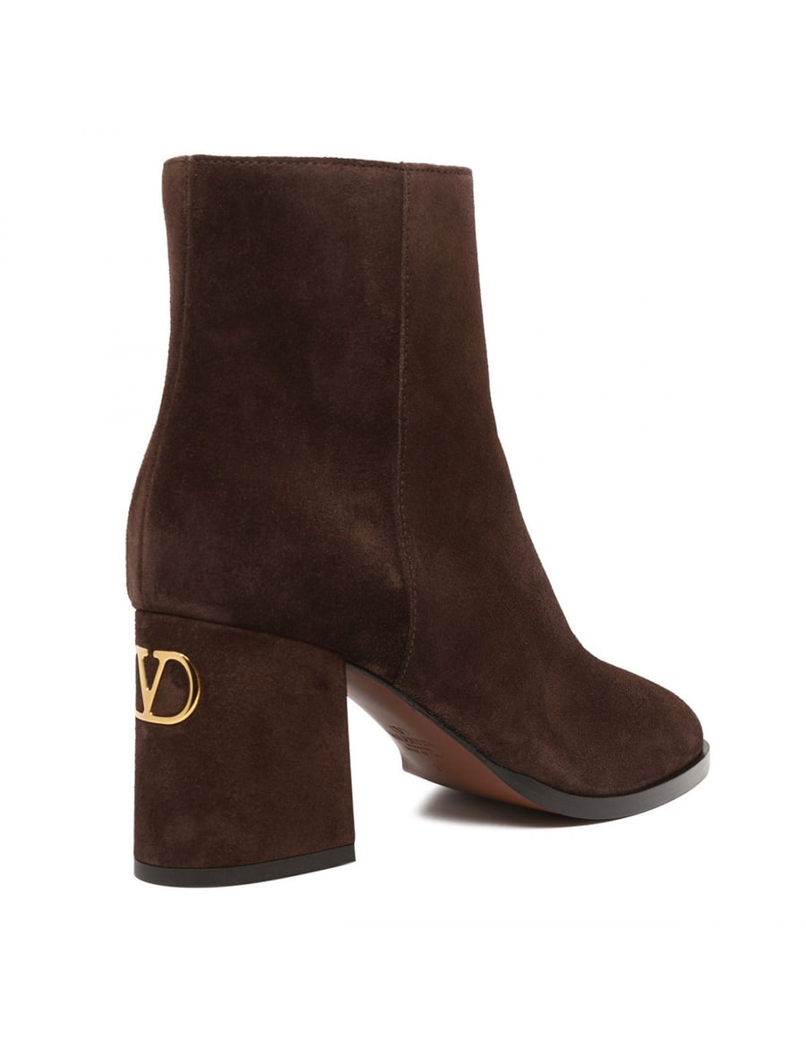 Valentino Garavani Fawcette 75 suede booties, view 4