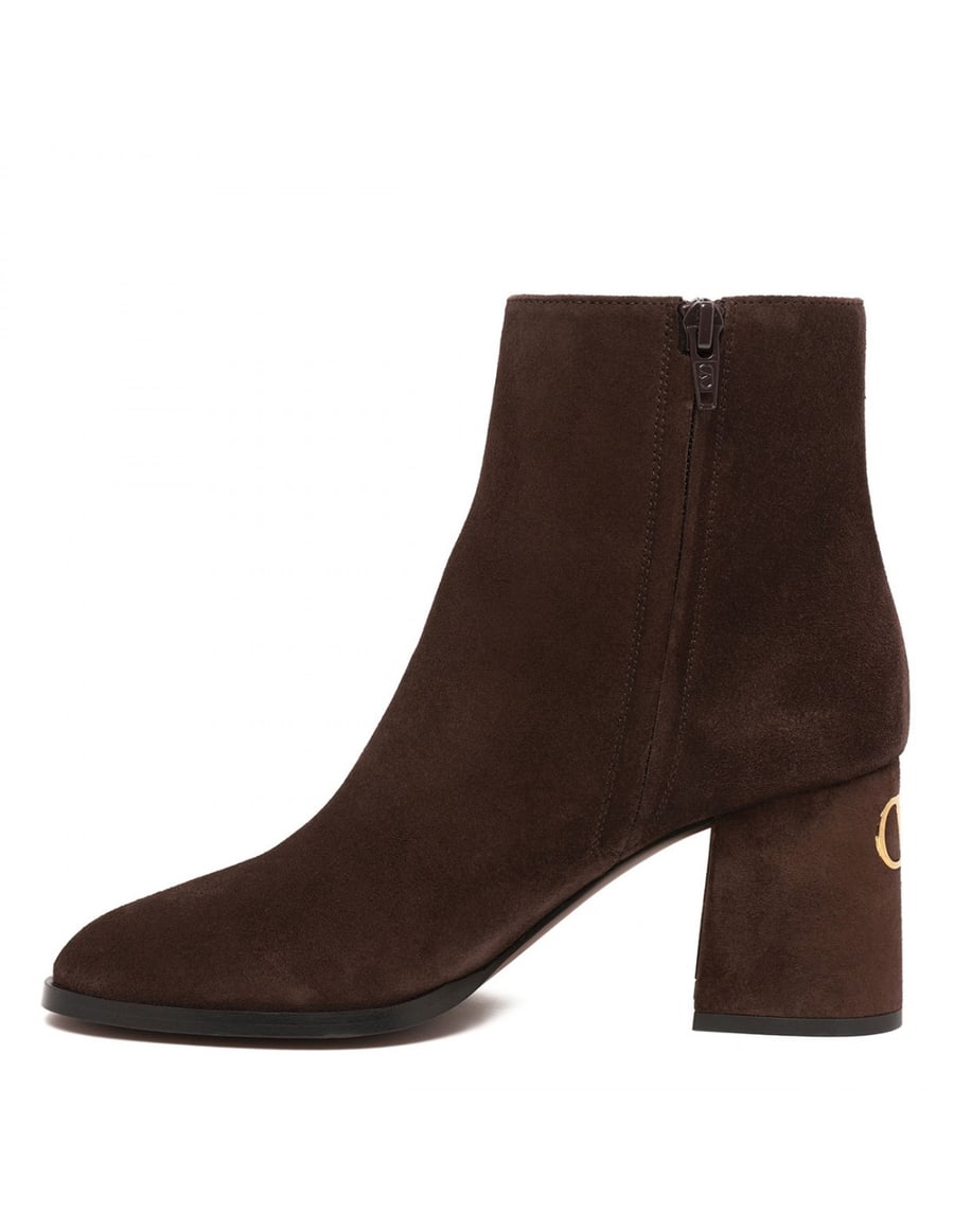 Valentino Garavani Fawcette 75 suede booties, view 5
