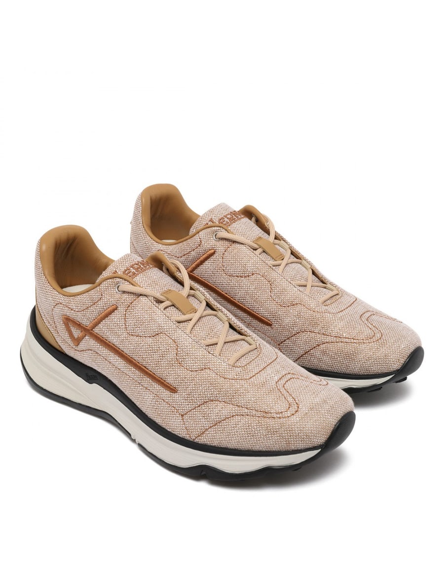 Herno Linen low top sneakers, view 3