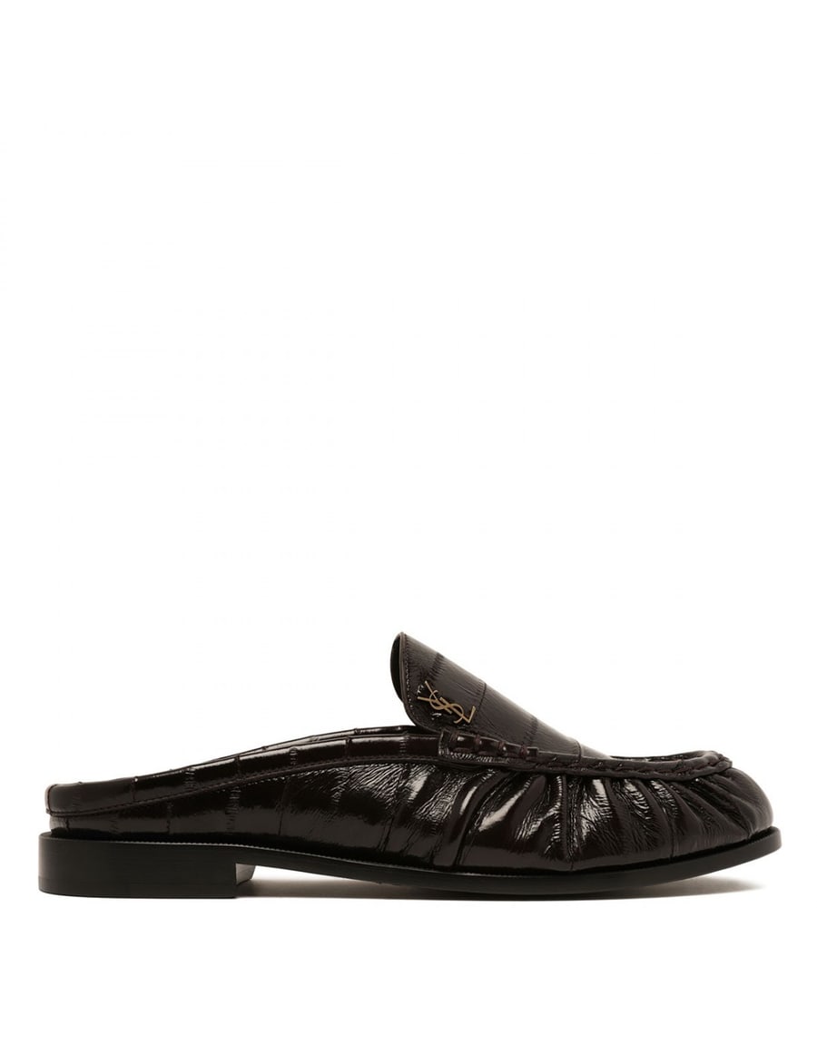 Saint Laurent Leather loafer mules, view 2