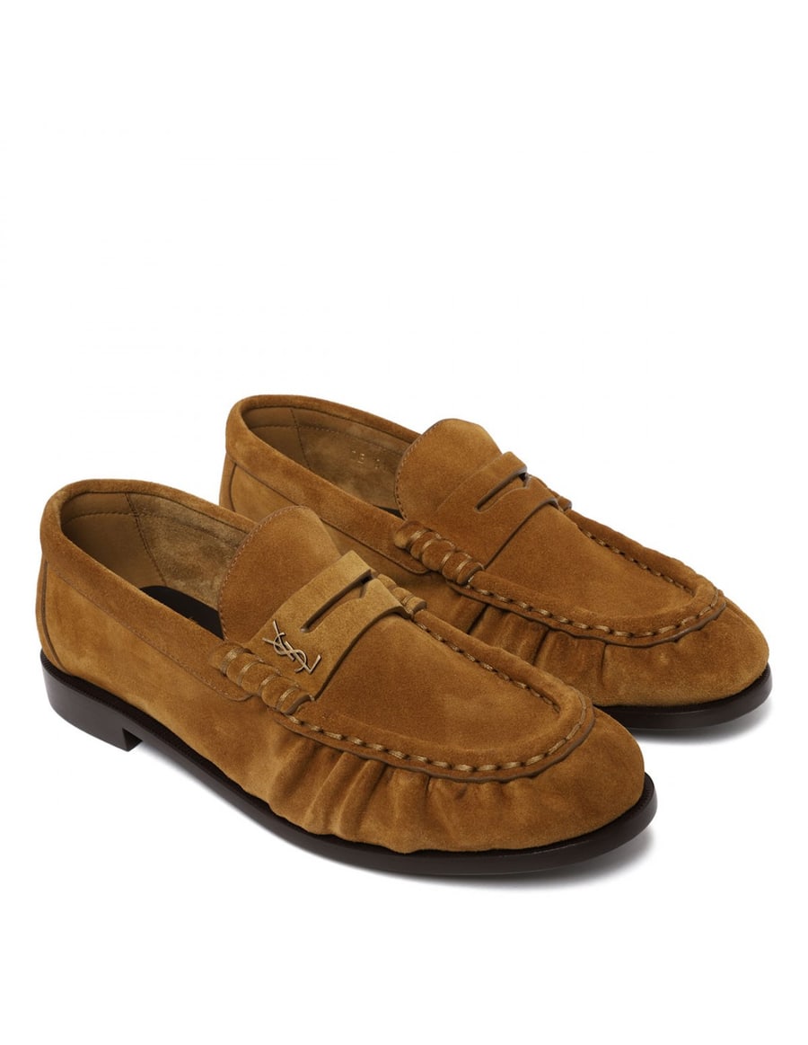 Saint Laurent Cognac suede loafers, view 3