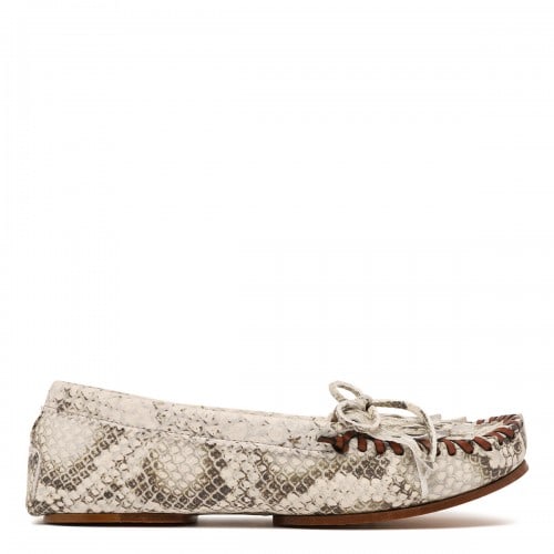 PARIS TEXAS Indiana python-embossed leather loafers