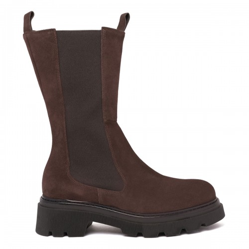 LE NOIR Suede Beatle booties