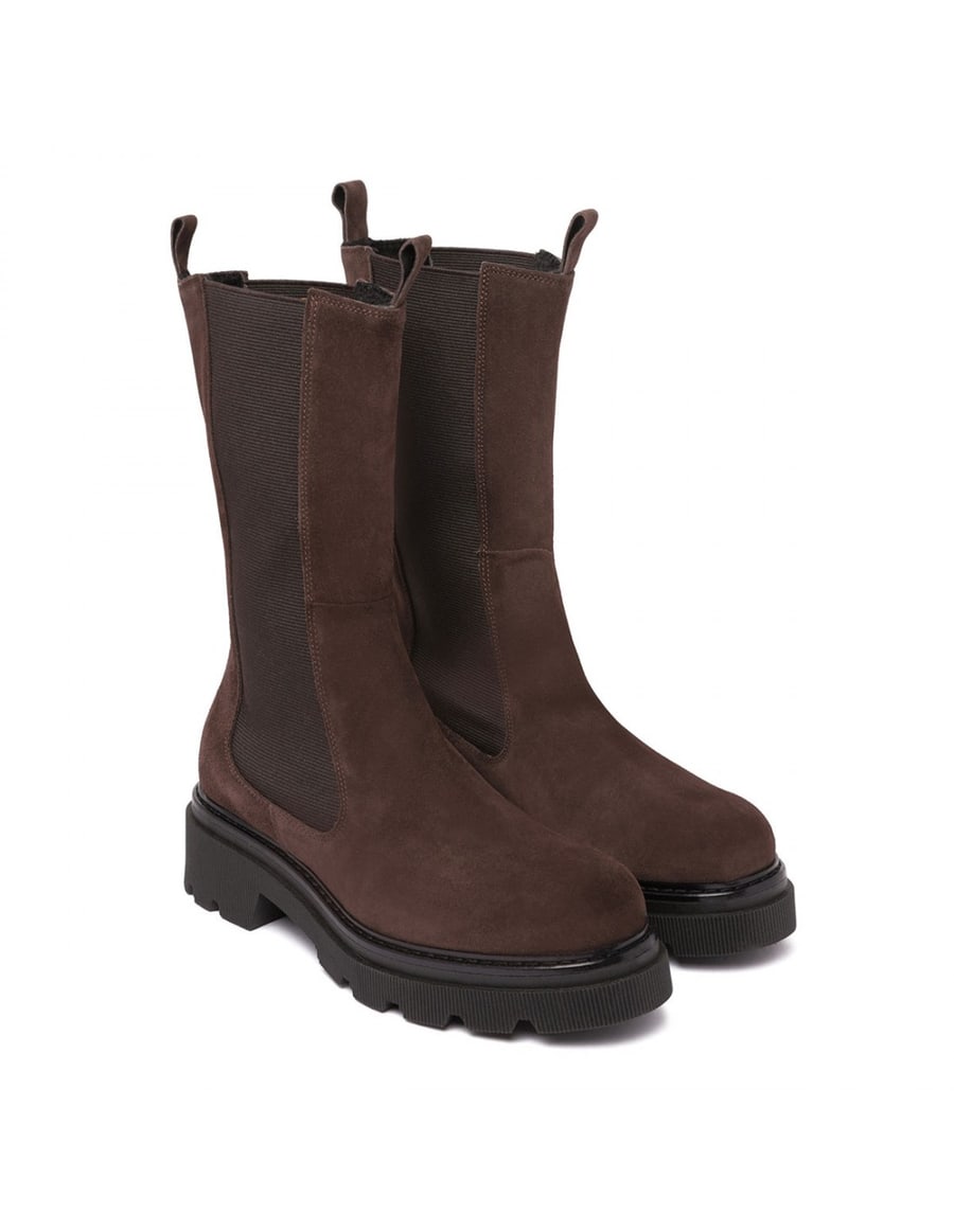 LE NOIR Suede Beatle booties, view 3