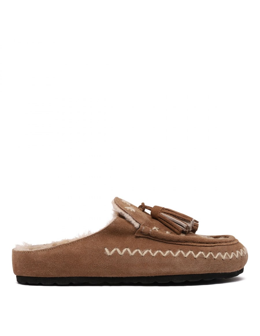 TAJI Kai suede mules, view 2