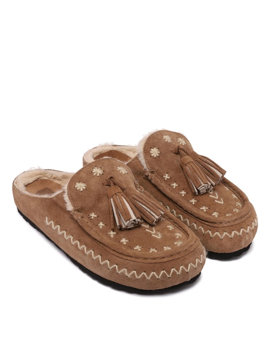TAJI Kai suede mules, view 3
