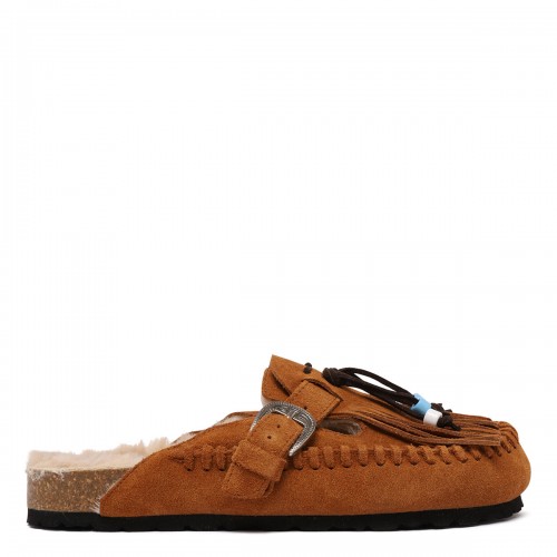 TAJI Caribe suede mules