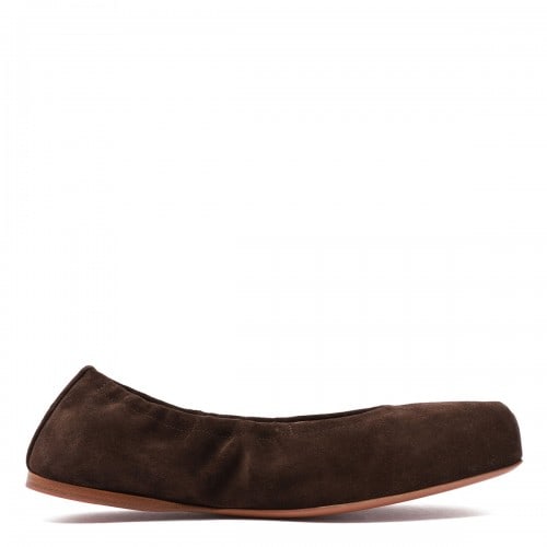 Alaïa Suede square ballerinas