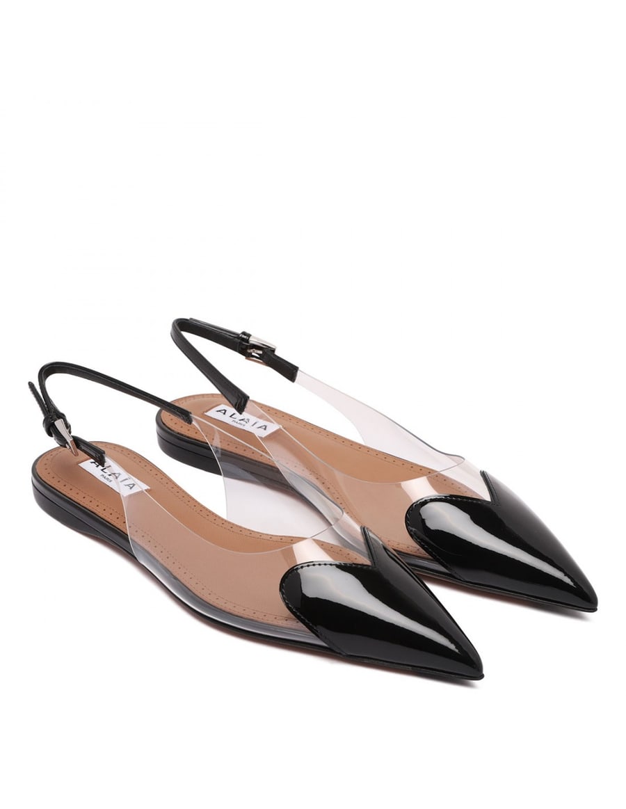Alaïa Le cœur flat slingbacks, view 3
