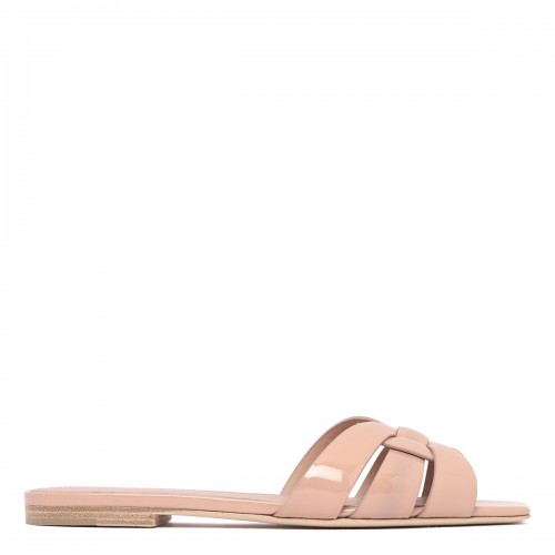 Saint Laurent Tribute nude slide sandals